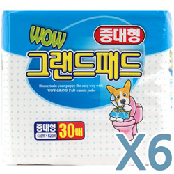 와우(WOW) - 중대형 그랜드 패드 30매 x 6개 묶음셋트