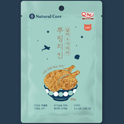 네츄럴코어 - 맛있는 후리카케 뿌링치킨 날치 & 가리비맛 30g (고양이용)