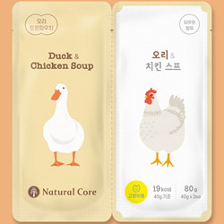 네츄럴코어 - 캣 치킨&덕  트윈파우치 80g