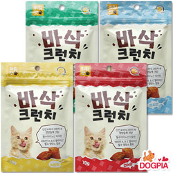 아임캣 - 고양이 스낵 바삭크런치 70g x 4종 묶음셋트